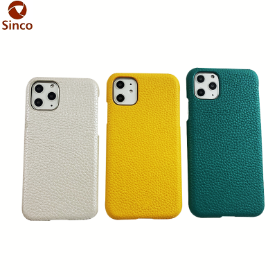 Phone Accessories Pebble Leather Phone Case Premium Leather Phone Cover Protective Case for iPhone 11