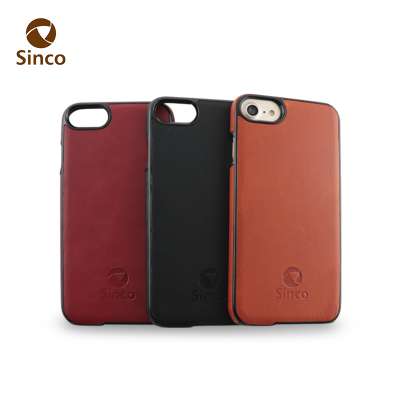 Customized leather phonecover Hard pc  with open button cover for iphone 8