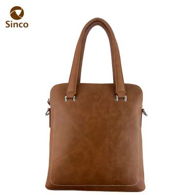 Hot sale  handmade  top-class genuine leather man briefcase fashion laptop bag