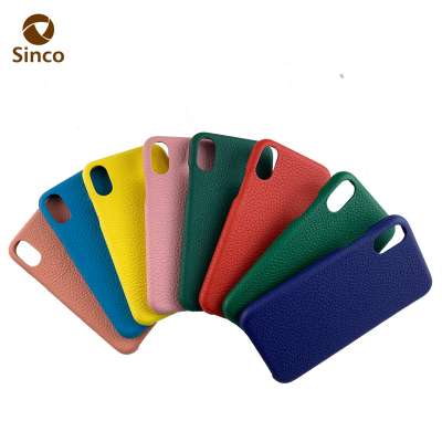 Handmade Protective Genuine Leather Full Wrapped Phone Case Premium Pebble Grain Case Cover for iPhone